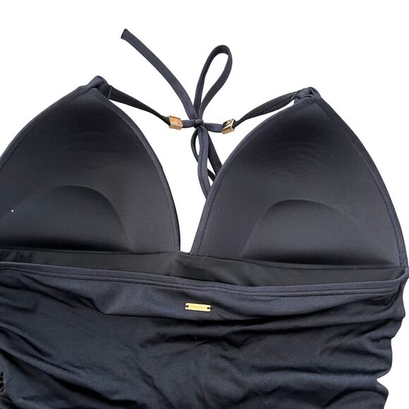 Victoria’s Secret The Flawless One-Piece Swimsuit Black Size L Push-Up Ruched - Picture 6 of 7